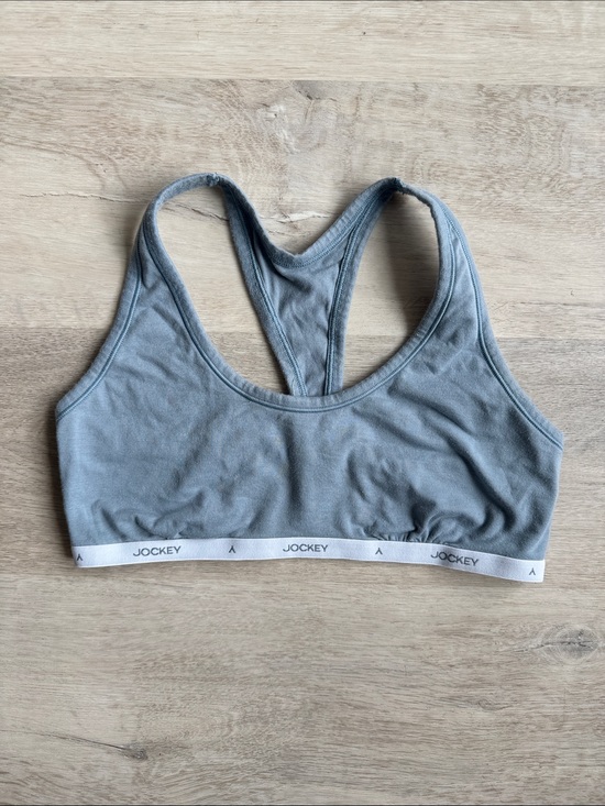 Jockey Other - Jockey Gray Racerback Sports Bra with White Branded Band